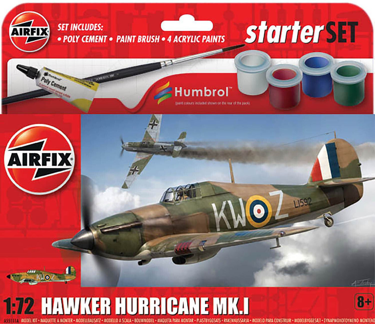 Airfix Hawker Hurricane Mk.I 1:72 Starter Model Set