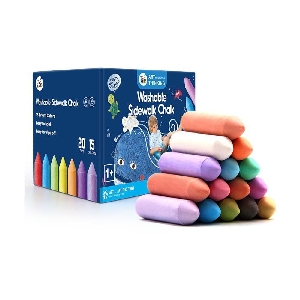 Jar Melo Washable Sidewalk Chalk - 15 Colours