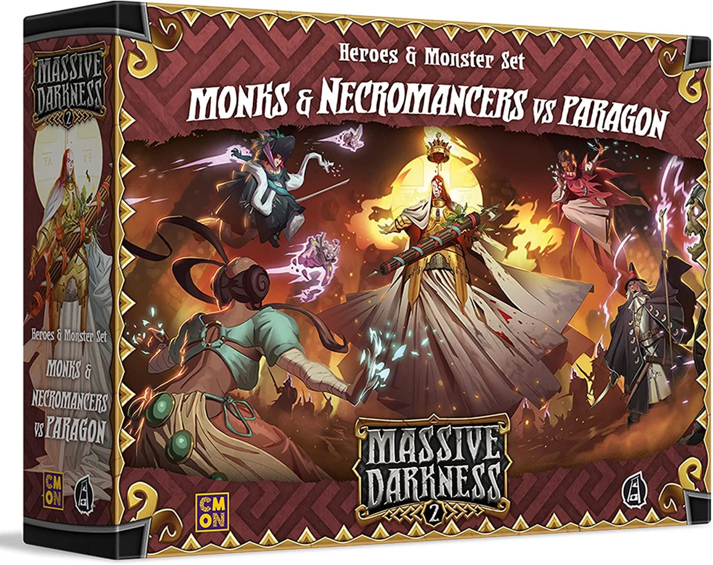 Monks and Necromancers vs The Paragon: Massive Darkness 2 Board Game