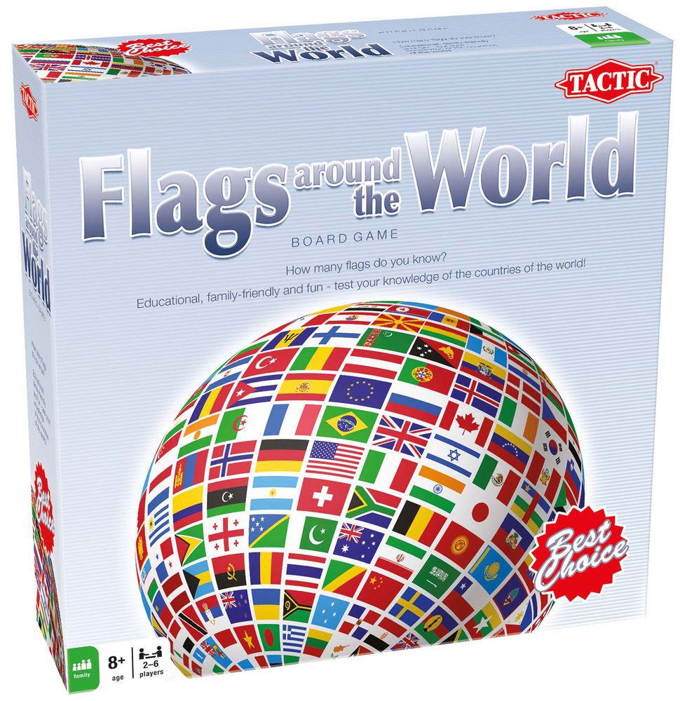Tactic Games Flags Around The World Board Game