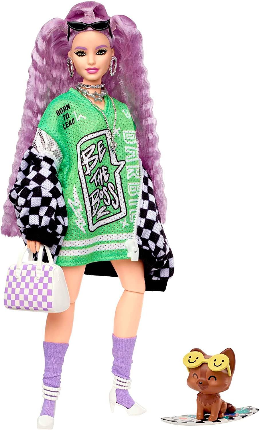 Barbie Extra Chequed Flag Race Jacket Doll