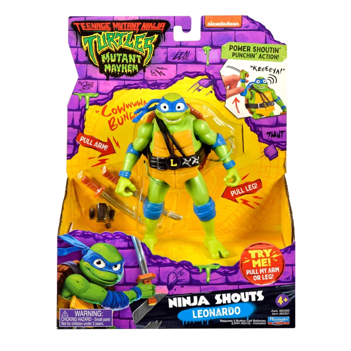 Teenage Mutant Ninja Turtles TMNT Movie Ninja Shouts Leonardo