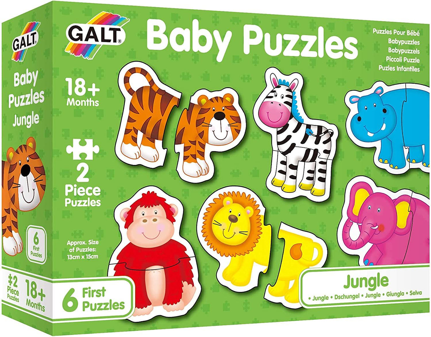 Galt Toys - Baby Jungle Puzzle - 6 x 2 Pieces