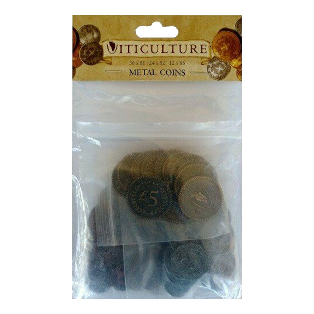 Viticulture: Metal Lira Coin Upgrade Pack Board Game
