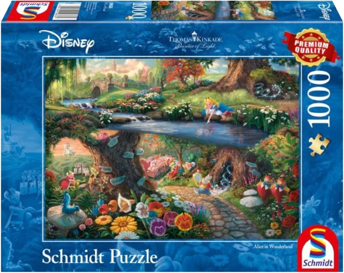 Thomas Kinkade Disney Alice in Wonderland 1000 Piece Jigsaw Puzzle