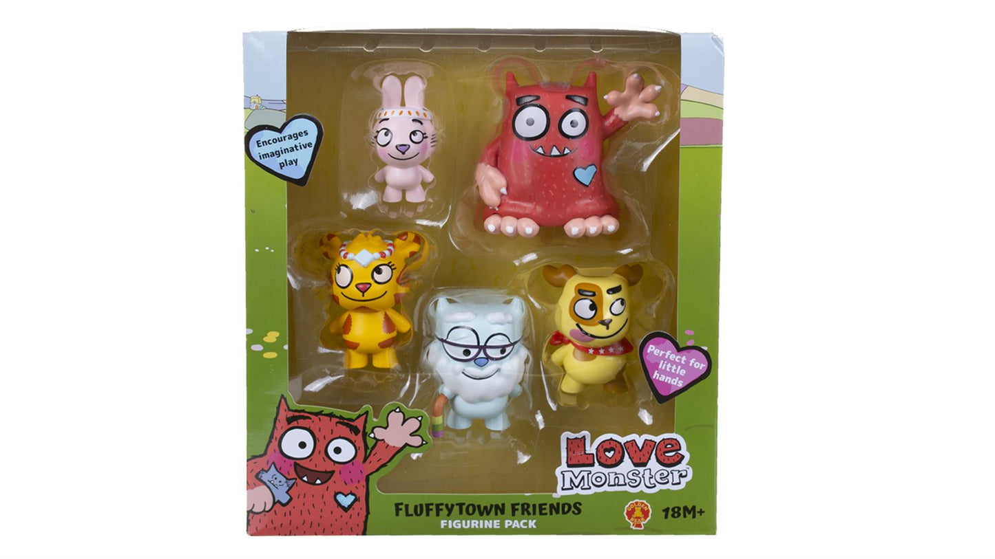 Love Monster & Fluffytown Friends Figurine Set