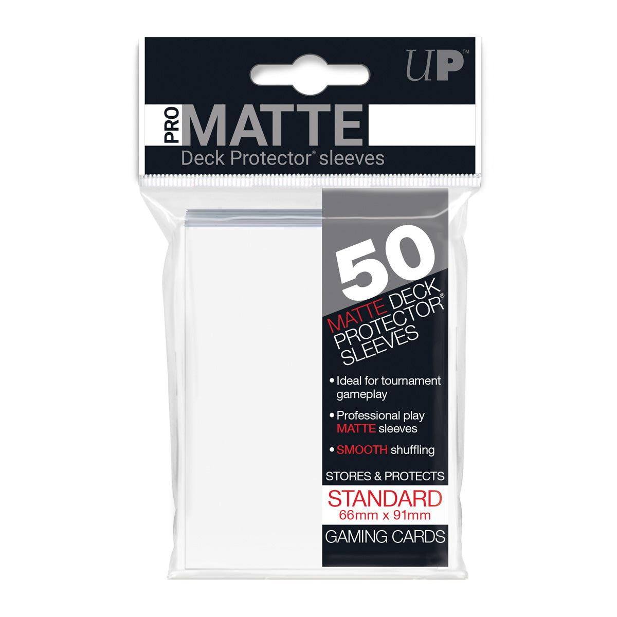 Ultra Pro Matte White Standard Deck Protectors - 50 Sleeves