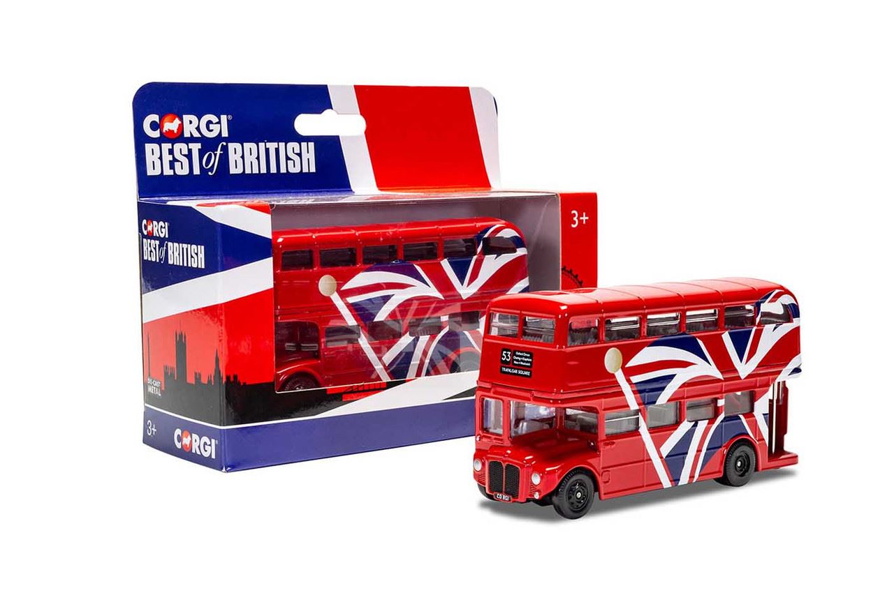 Union Jack London Bus Best of British Corgi 1:64 Model Bus