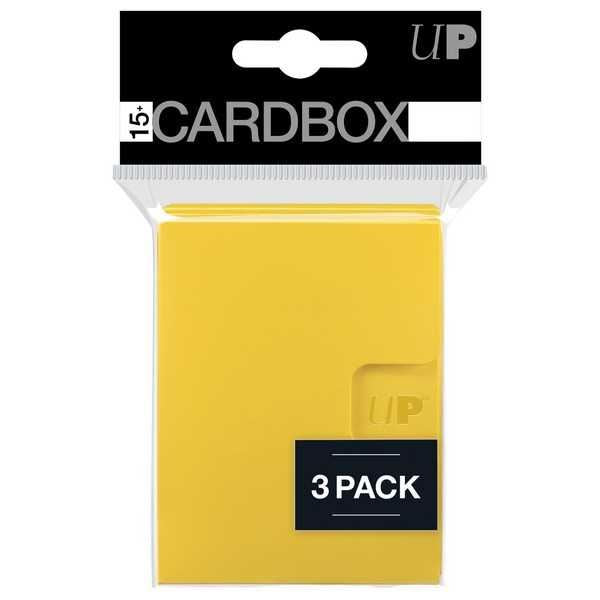 Ultra PRO 15+ Card Box 3-pack - Yellow