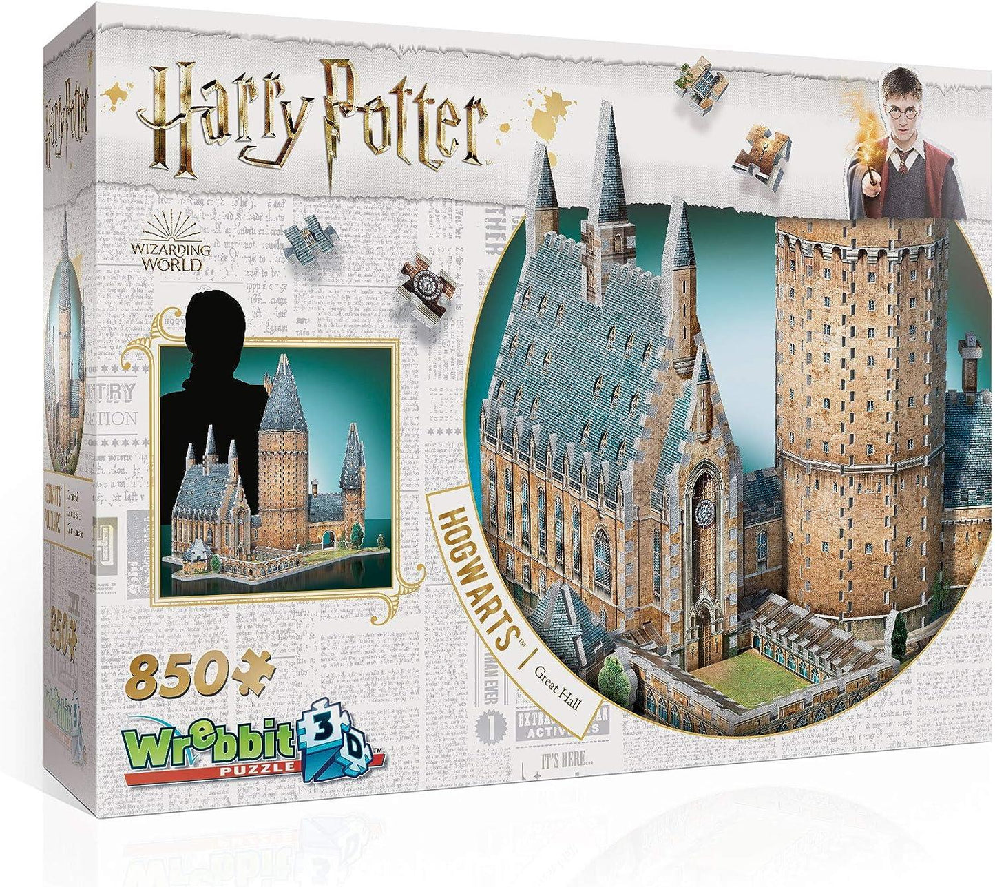 Wrebbit 3D Harry Potter Hogwarts Great Hall Jigsaw Puzzle - 850 Pieces