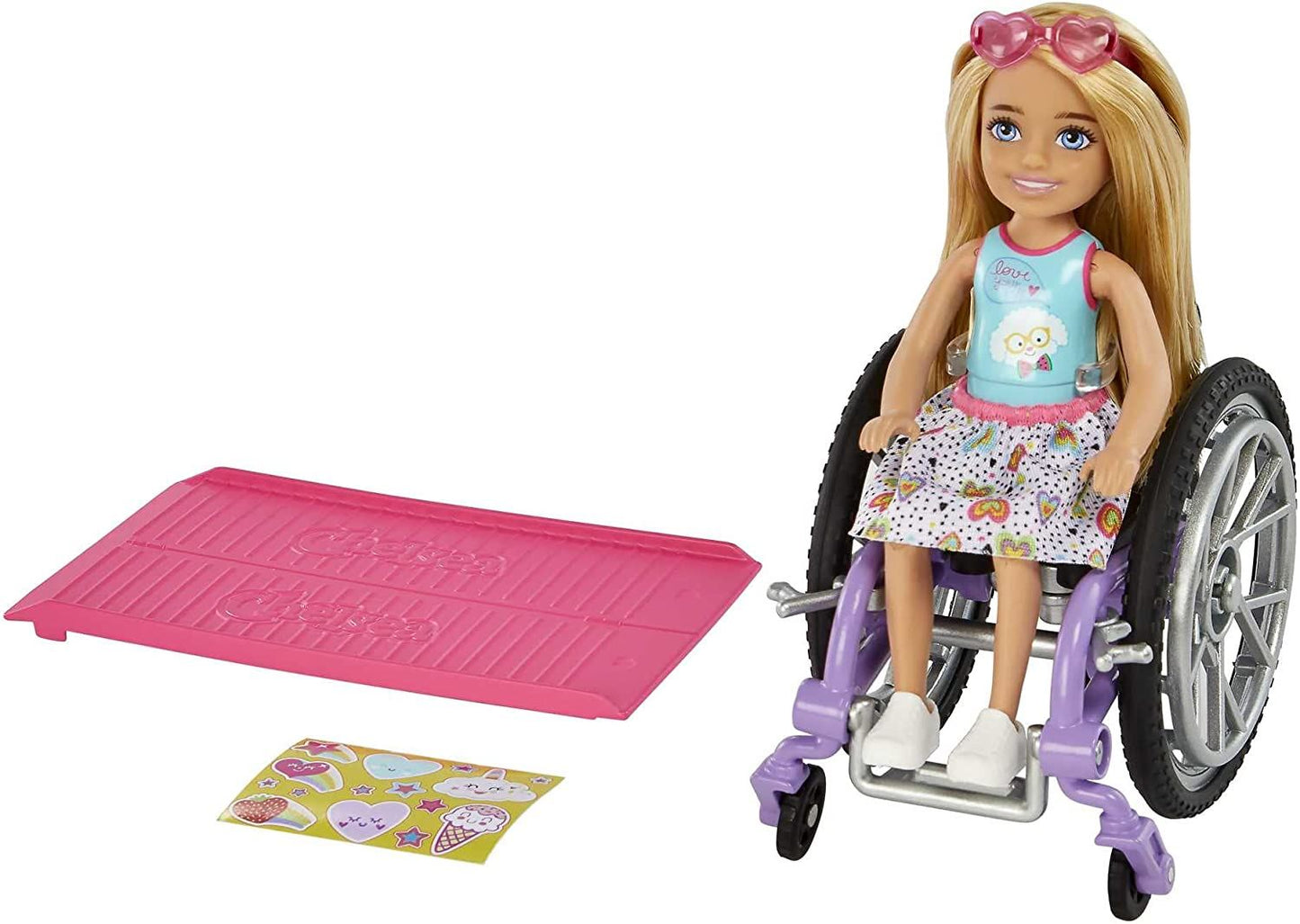 Barbie Blonde Chelsea Doll & Wheelchair With Ramp