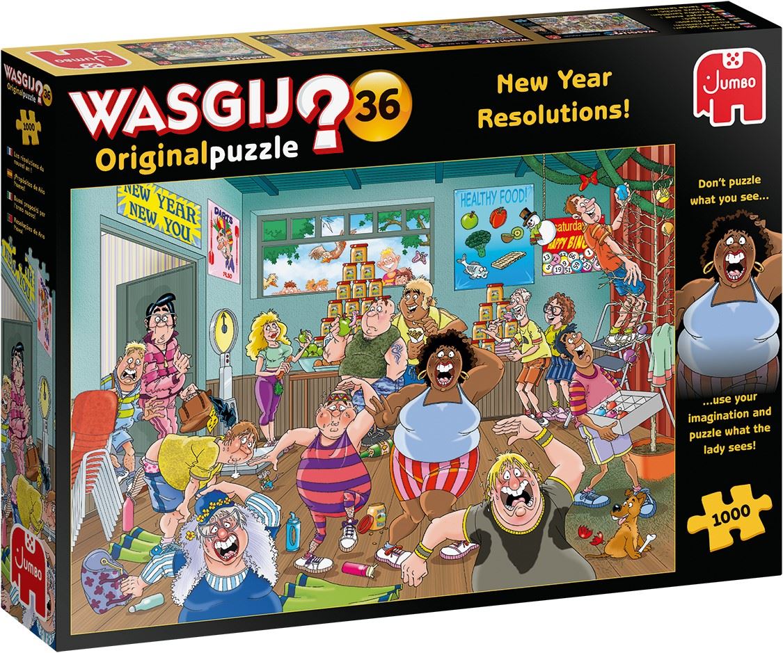 Jumbo Wasgij 36 - New Year Resolutions! Jigsaw Puzzle - 1000 Pieces