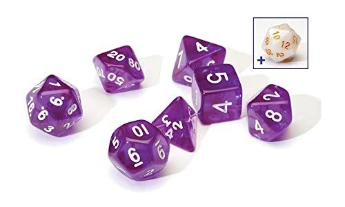 Sirius Dice Translucent Purple Polyhedral Dice Set