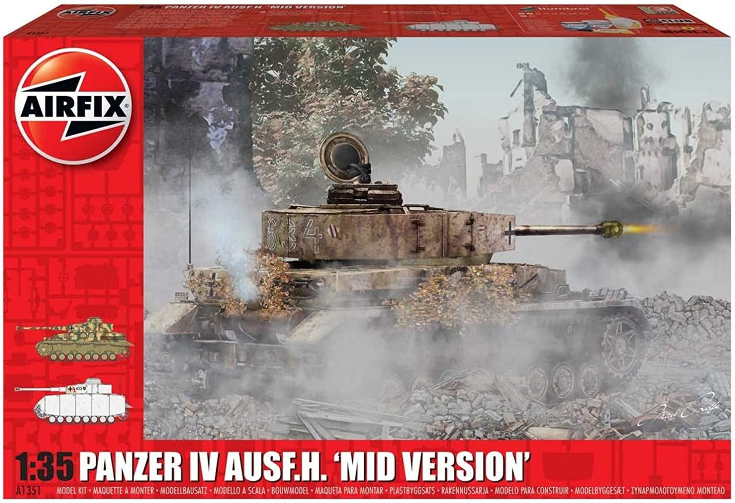 Panzer IV Ausf.H Mid Version 1:35 Tank Air Fix Model Kit