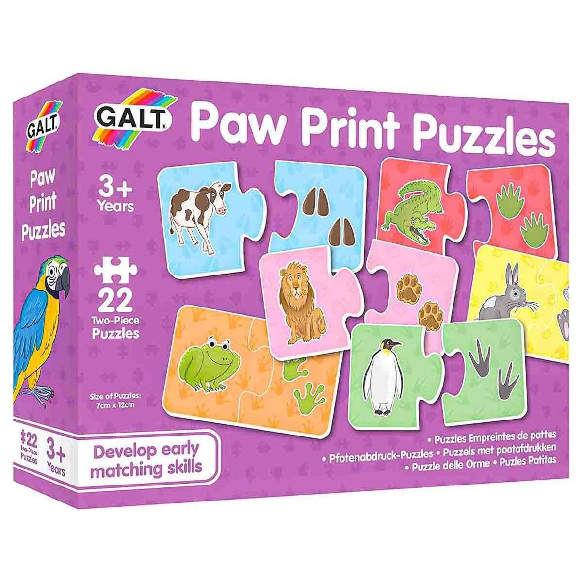 Galt Toys - Paw Print Jigsaw Puzzles - 22 x 2 Pieces