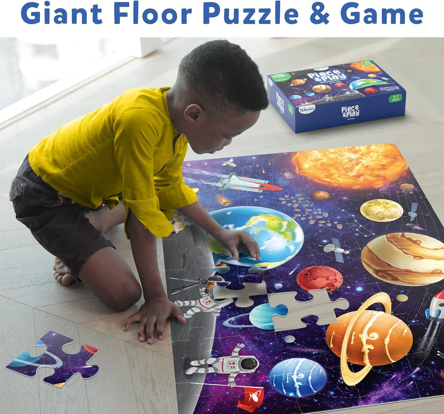 Skillmatics Piece & Play Space Floor Puzzle & Game