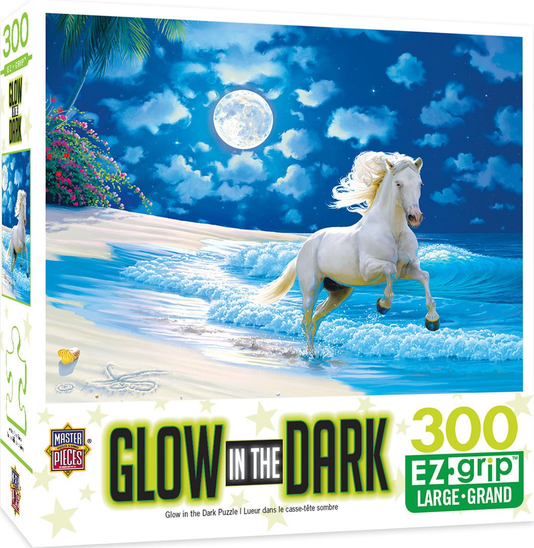 Masterpieces Puzzle Glow in the Dark Moonlit Dance Ez Grip Puzzle 300 piece jigsaw puzzle