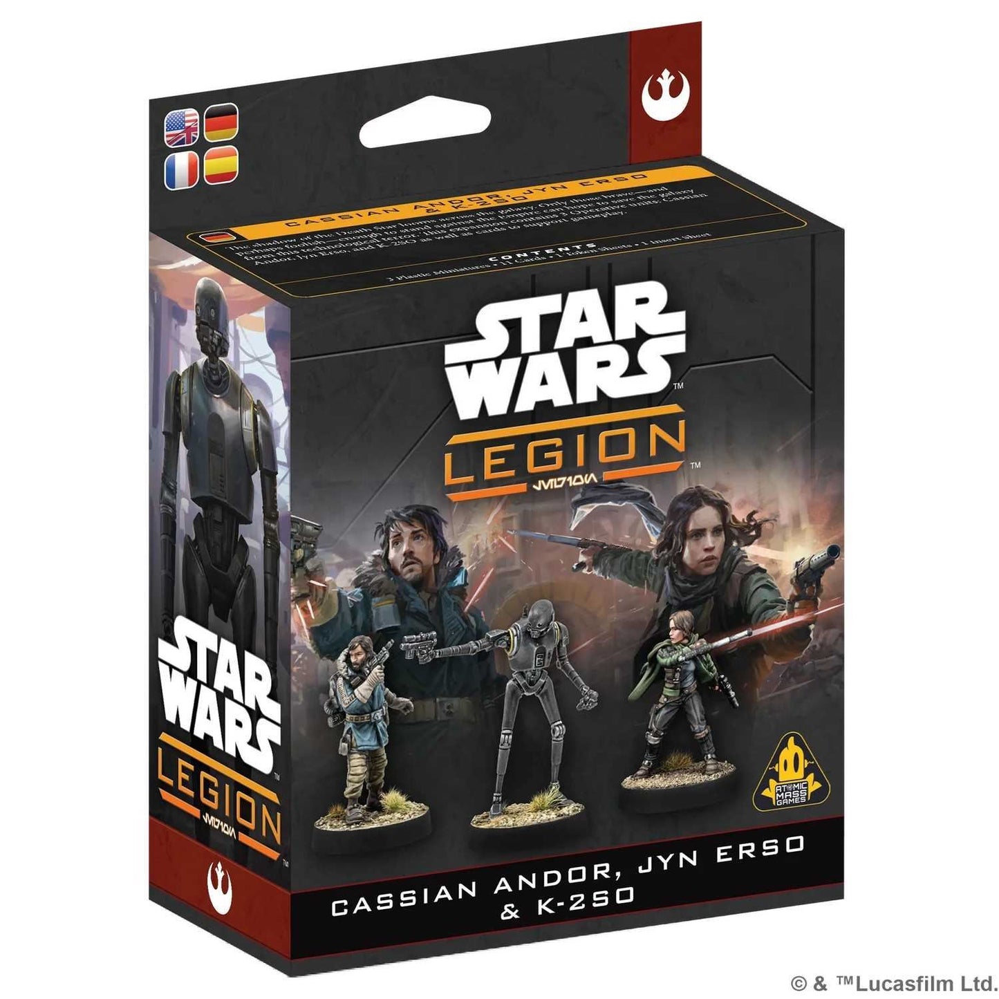 Star Wars: Legion - Cassian Andor & Jyn Erso & K-2SO Miniatures