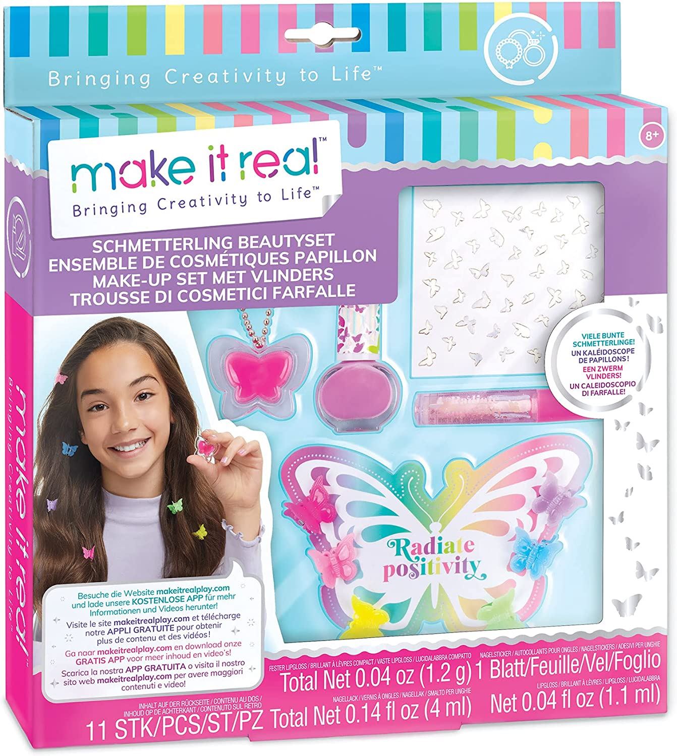 Make It Real Butterfly Dreams Cosmetic Set Craft Kit