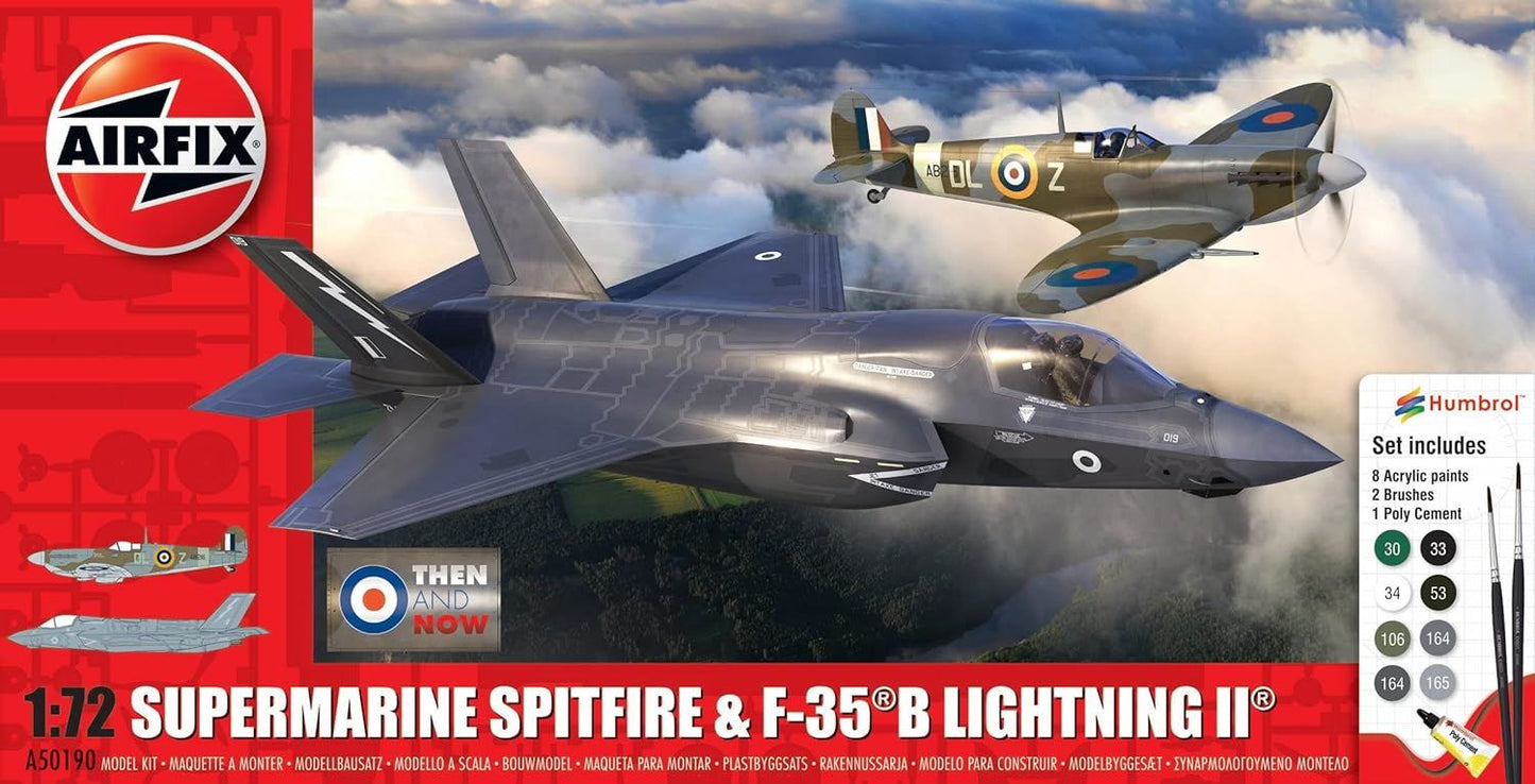 Airfix 'Then and Now' Spitfire Mk.Vc & F-35B Lightning II Model Kit