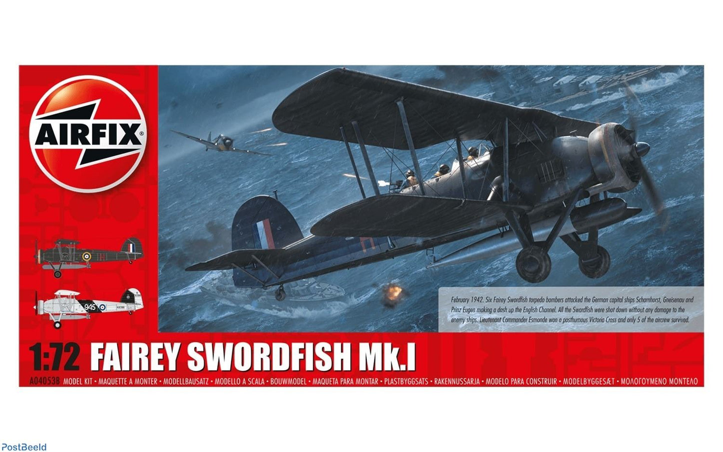 Airfix Fairey Swordfish Mk.I RAF Military Aircraft 1:72 Model Kit