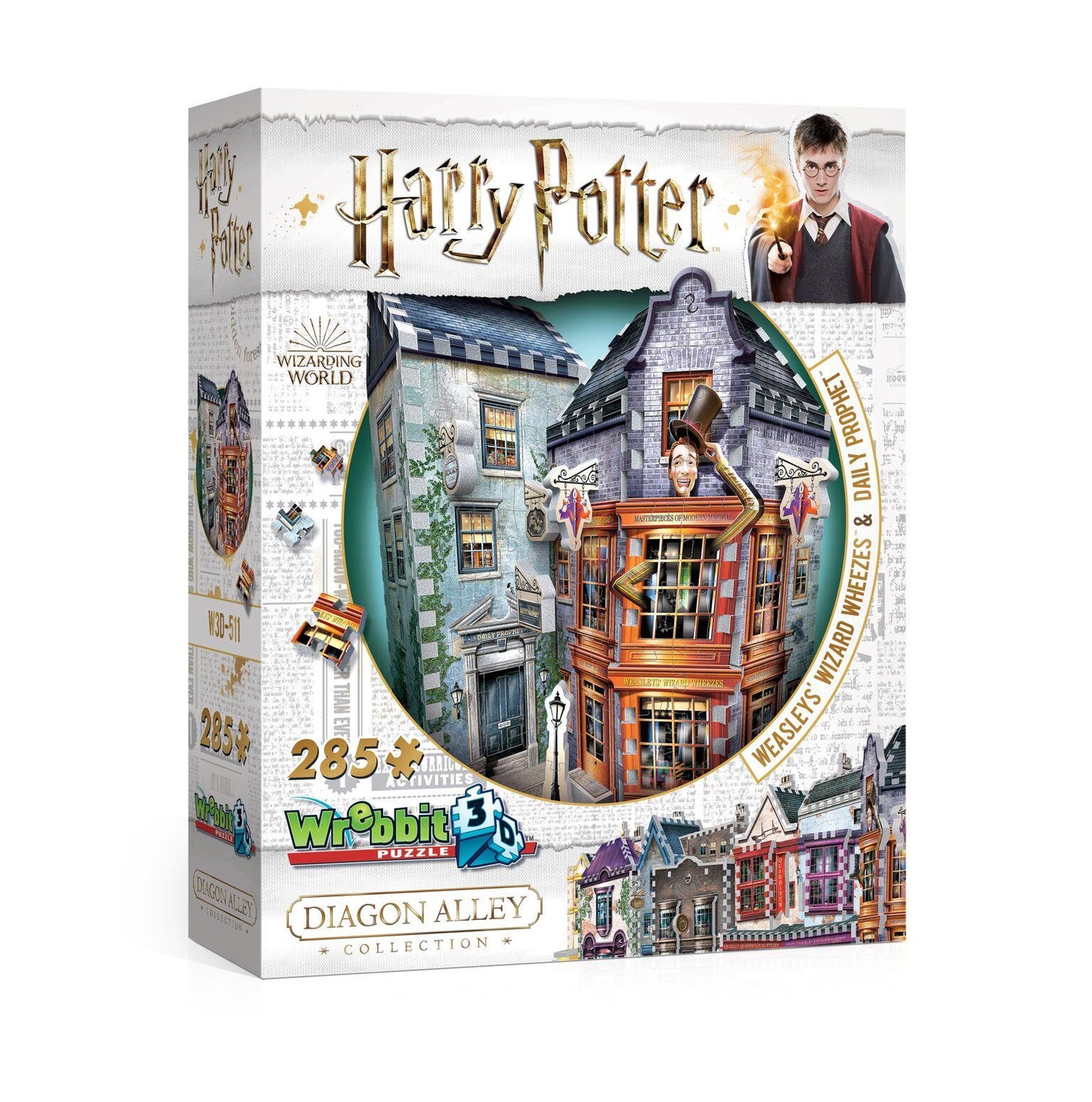 Wrebbit 3D Harry Potter Diagon Alley Collection: Weasleys Wizard Wheezes Jigsaw Puzzle - 285 Pieces