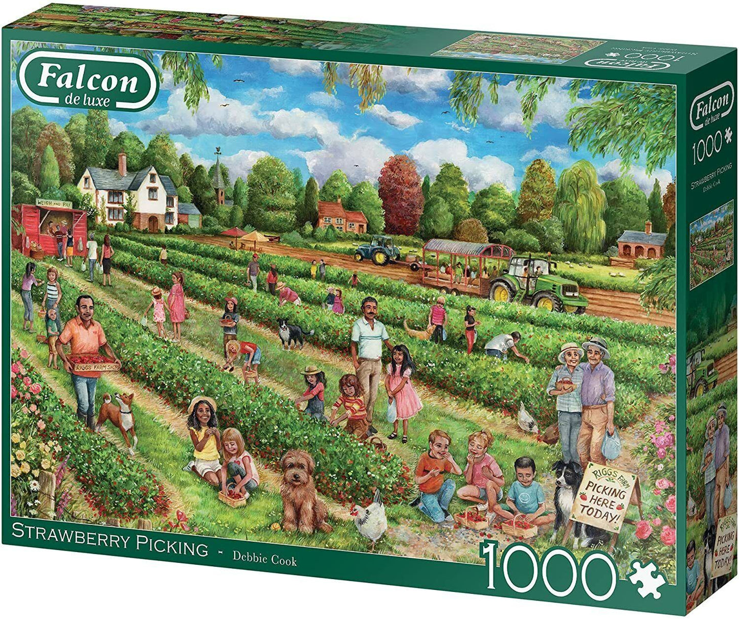 Falcon de luxe Strawberry Picking Jigsaw Puzzle - 1000 Pieces