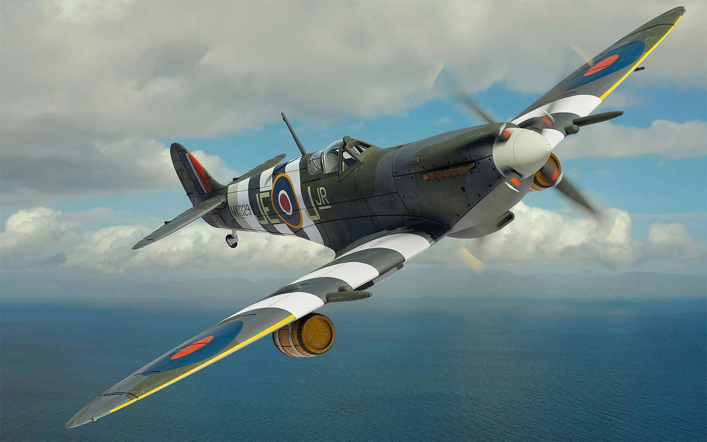 Corgi Supermarine Spitfire Mk.IX MK329/JE-J(jr) W/Cdr. J.E. Johnson, No.144 Wing Royal Canadian Air Force, 'Beer Truck', June 1944 1:72 Diecast Model