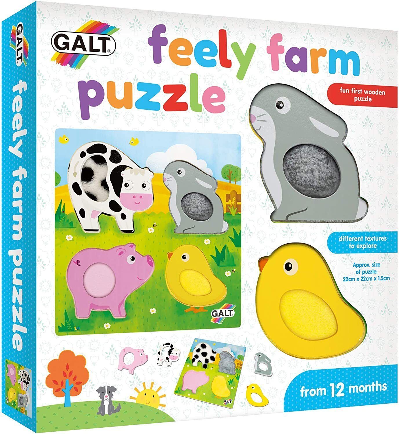 Galt Toys - Feely Farm Wooden Puzzle