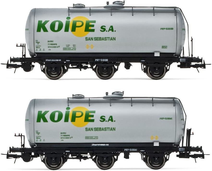 Electrotren RENFE 2-unit set 3-axle tank wagon Koype livery period IV