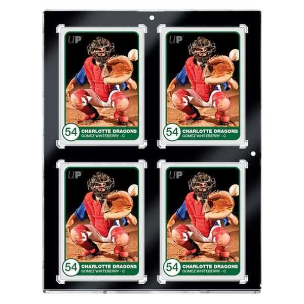 Ultra Pro 130PT 4-Card Black Border UV ONE-TOUCH Magnetic Holder