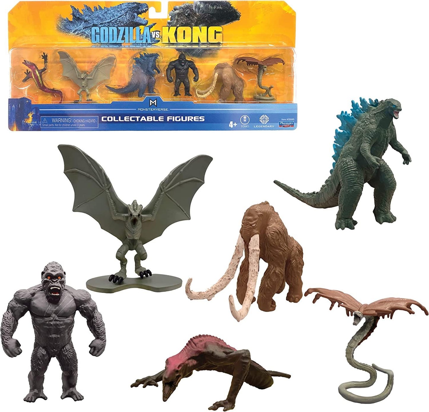 Monsterverse Godzilla vs Kong 2 Inch 6 Mini Monster Pack
