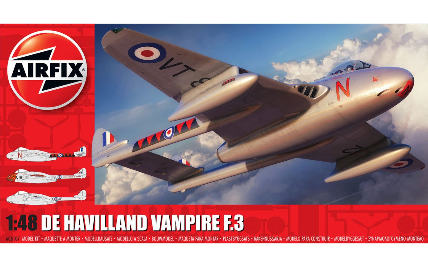 Airfix de Havilland Vampire T.3 Model