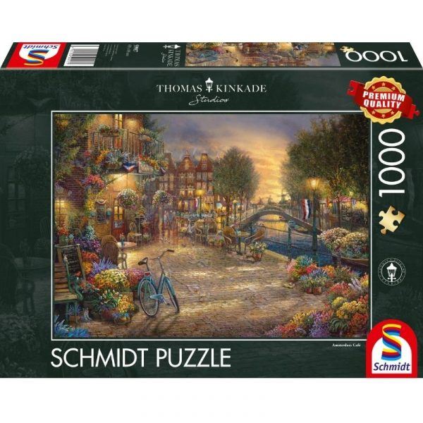 Schmidt Thomas Kinkade: Amsterdam Caf??1000 Piece Jigsaw Puzzle