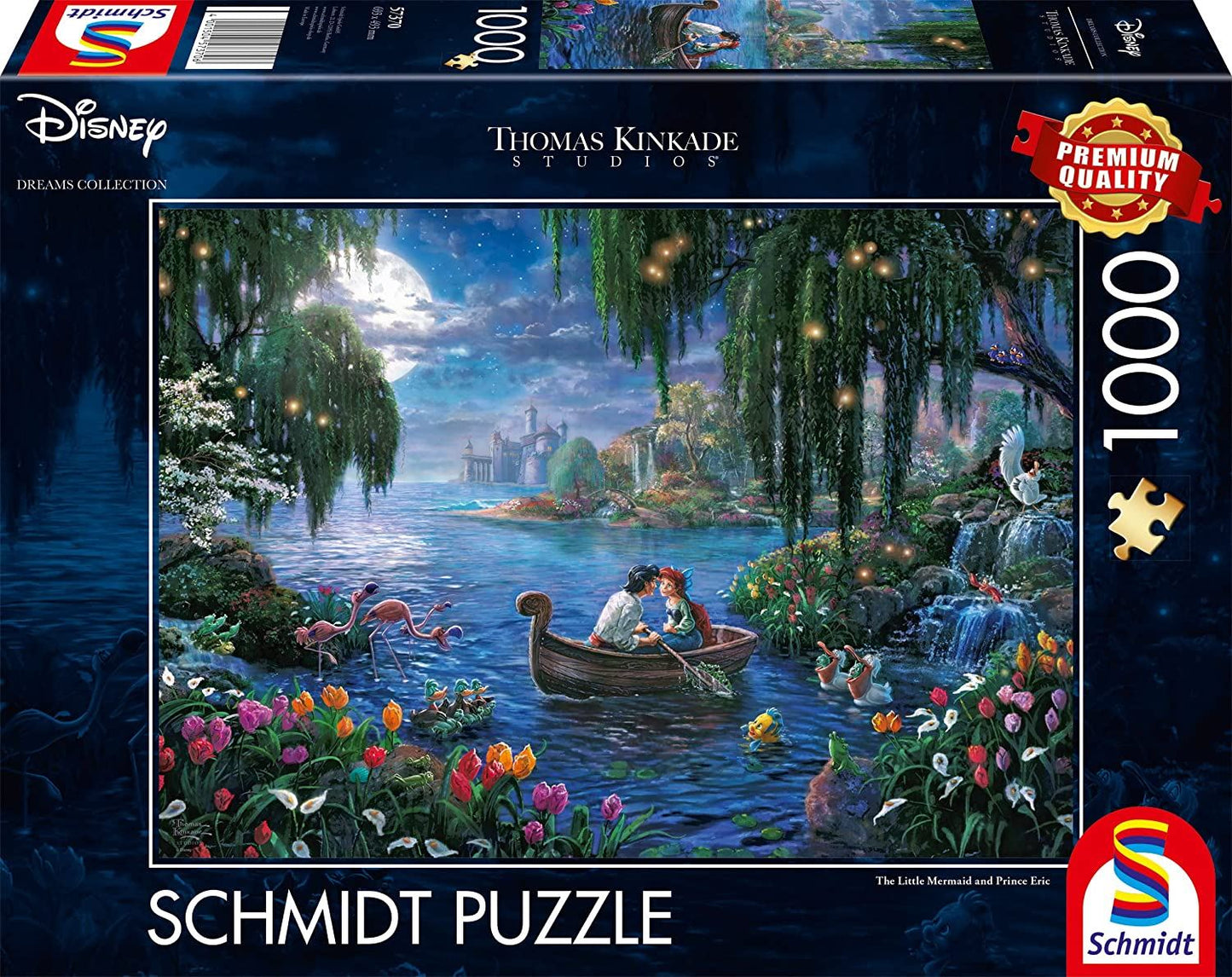 Schmidt Thomas Kinkade Disney The Little Mermaid and Prince Eric Jigsaw Puzzle - 1000 Pieces