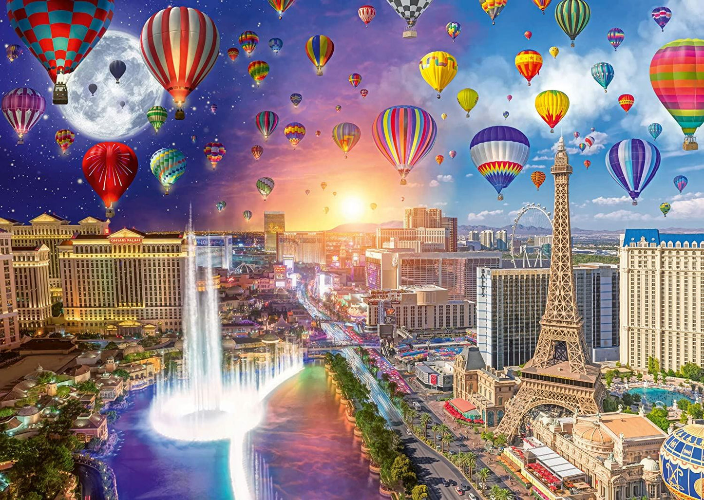 Schmidt Las Vegas Night & Day Jigsaw Puzzle - 1000 Pieces