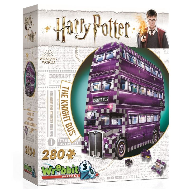 Wrebbit 3D Harry Potter: Knight Bus Jigsaw Puzzle - 280 Pieces