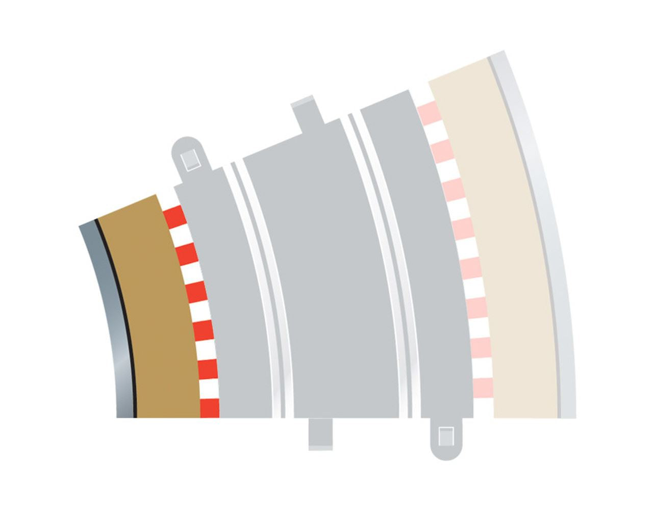 Radius 3 Curve Inner Borders 22.5? (Set Of 4) Scalextric Accessory Pack