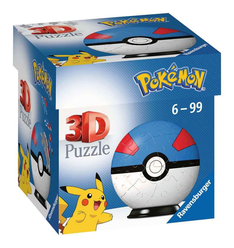 Pokemon 3D Puzzle Pokeballs: Great Ball (55 pieces)