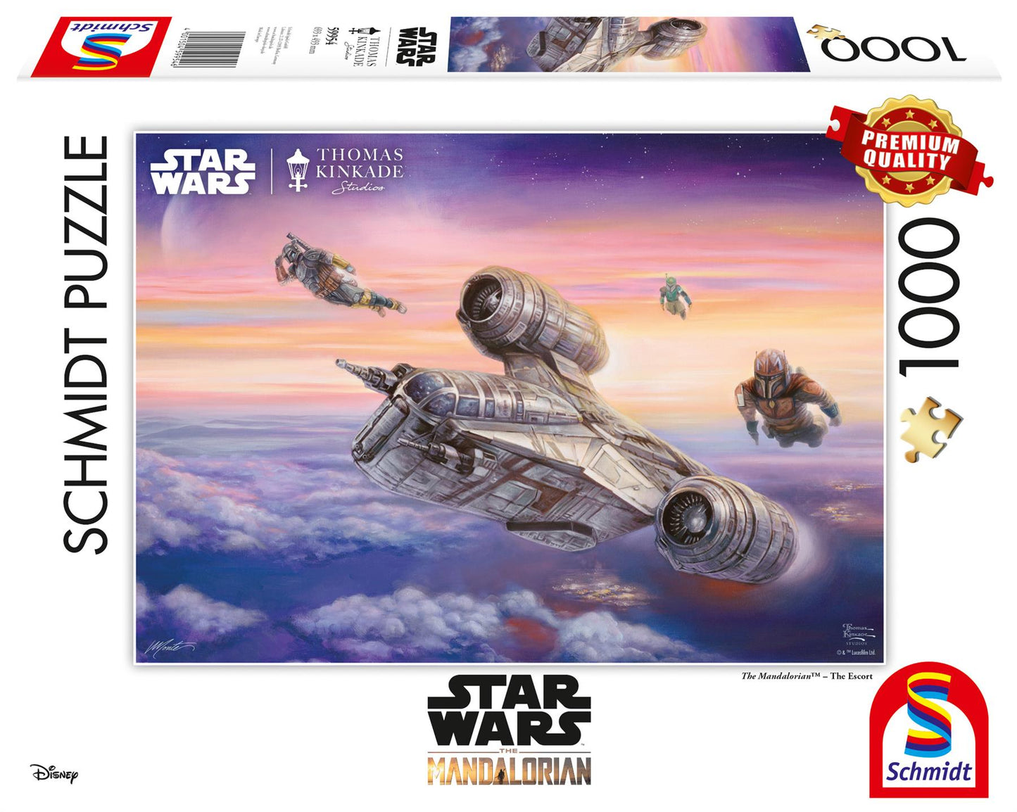 Thomas Kinkade: Disney Star Wars The Mandalorian - The Escort 1000 Piece Jigsaw Puzzle