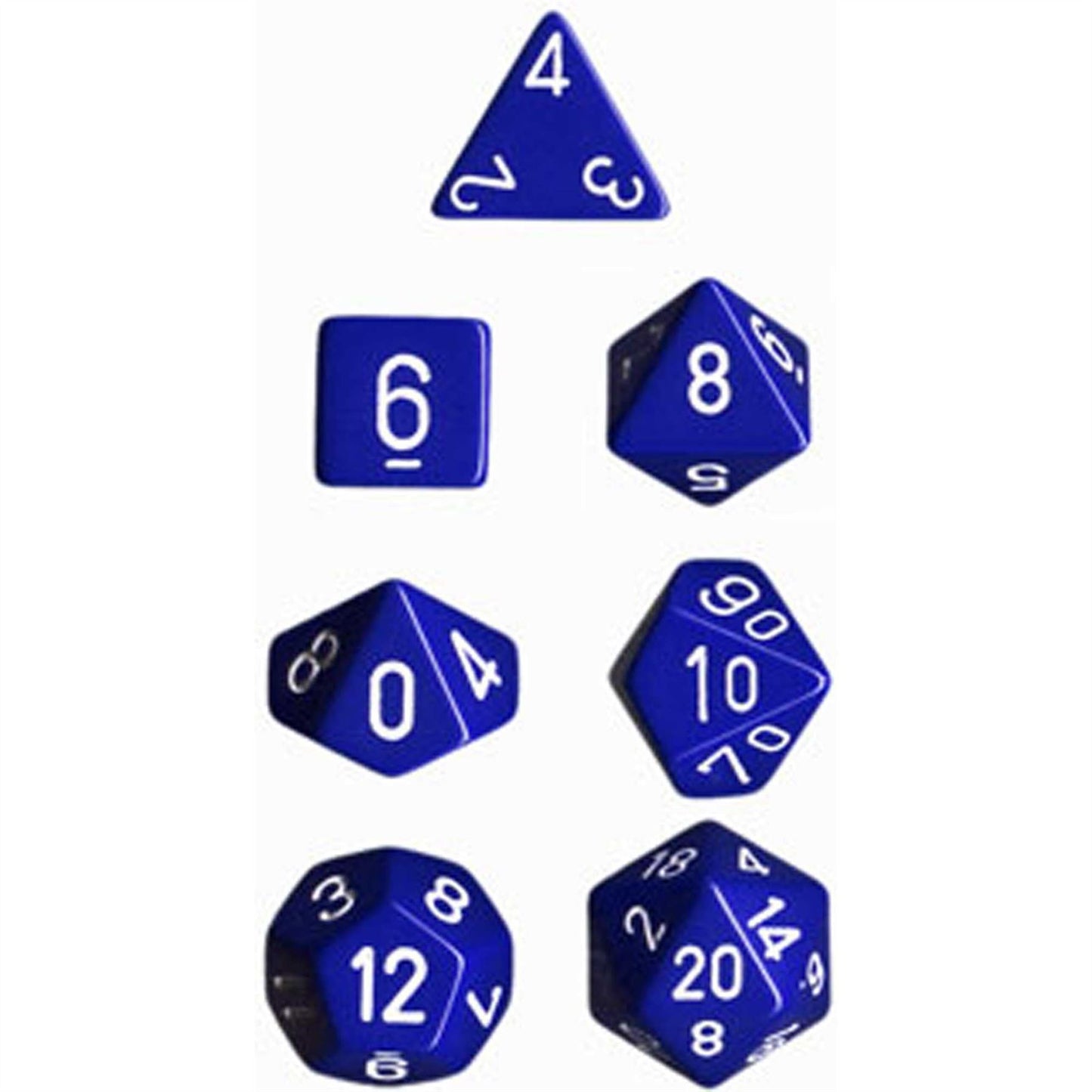 Chessex Opaque Poly 7 Set: Blue/White