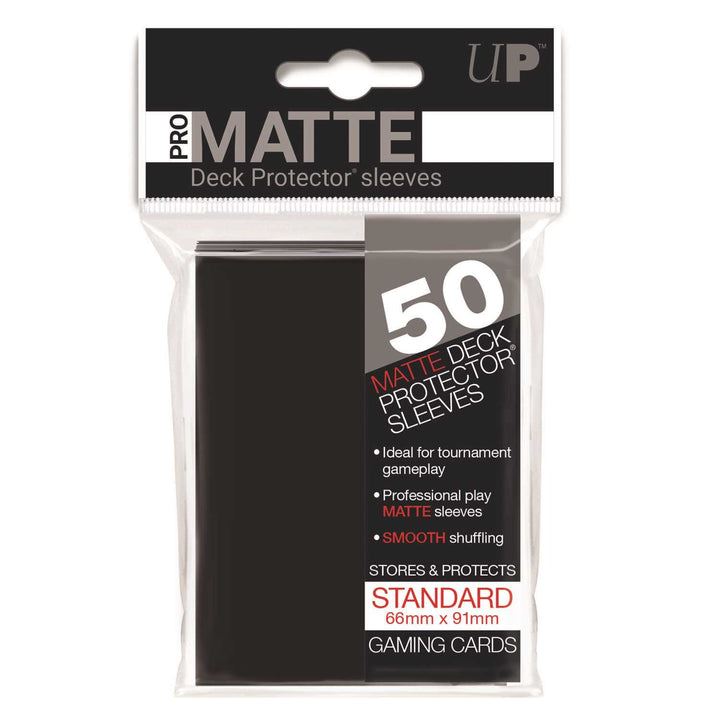 Ultra Pro Matte Standard 50 Deck Protectors Black