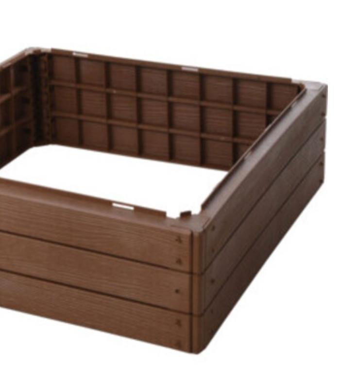 Garden Flower Bed Brown 756mm x 756mm x 250mm