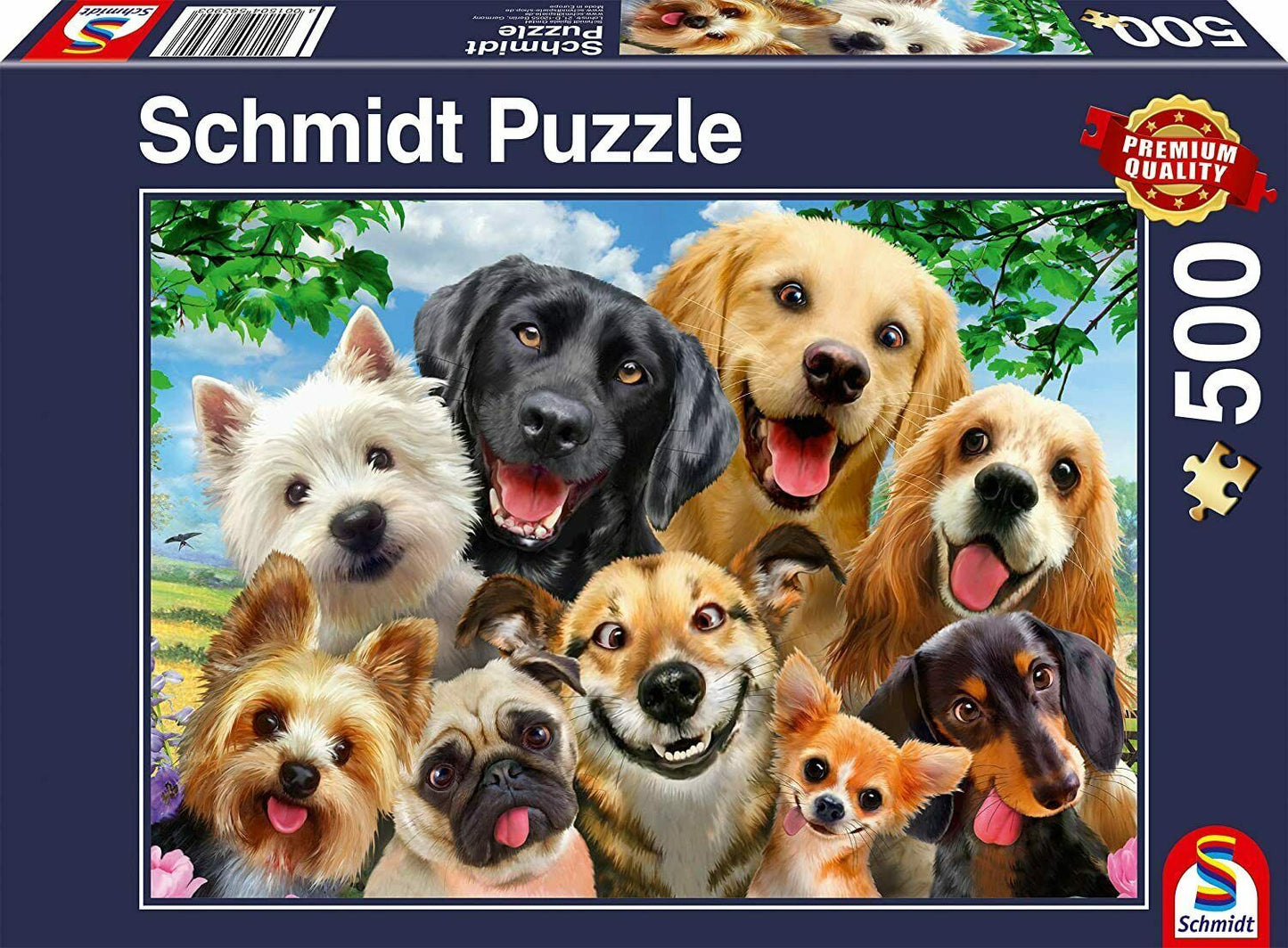 Schmidt Dog Selfie Jigsaw Puzzle - 500 Pieces