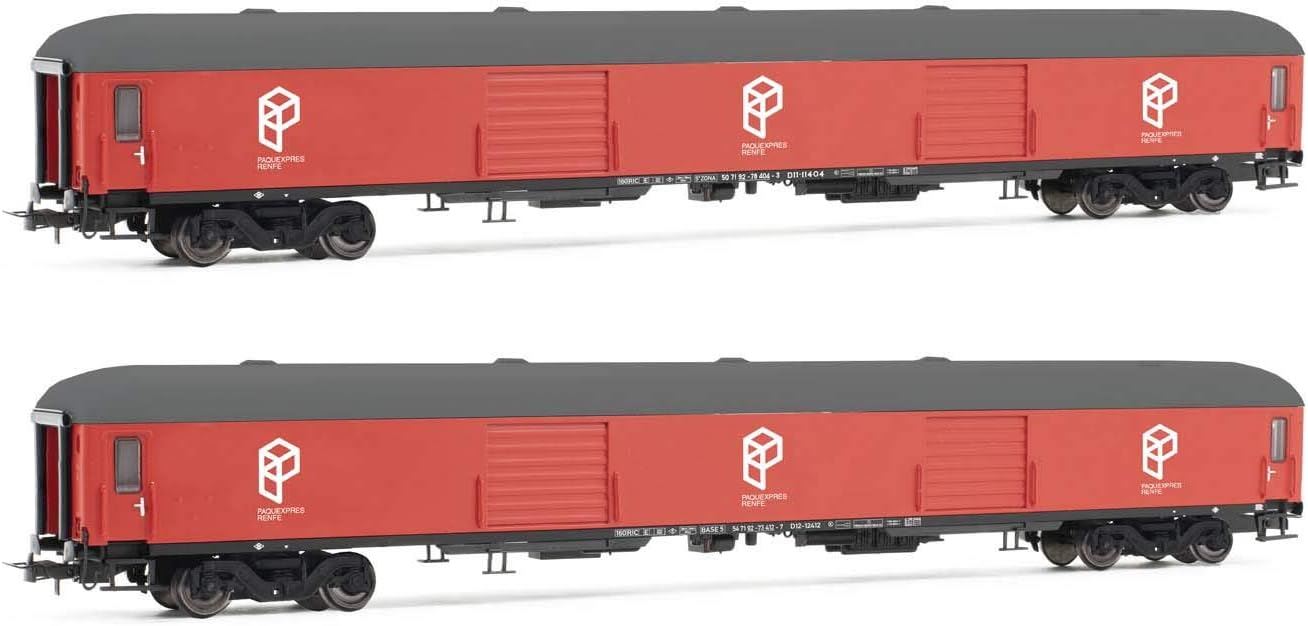 Electrotren Paquexpres 2-unit pack luggage van DD-8100 red livery