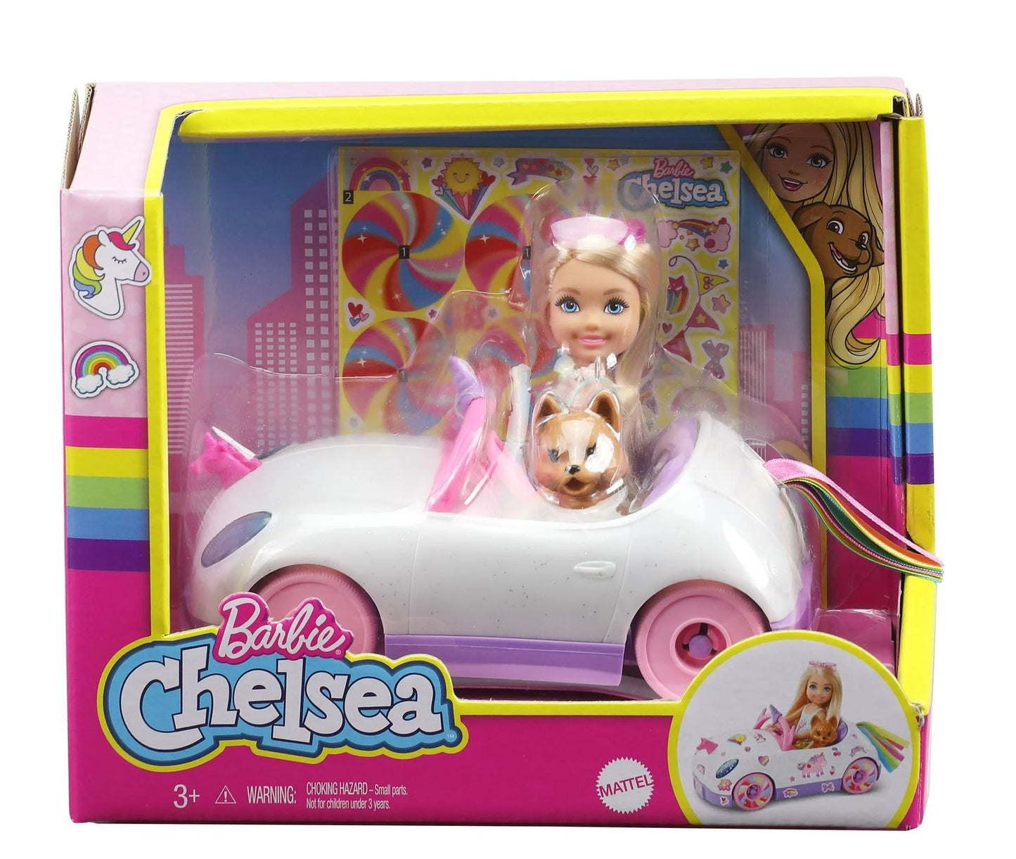 Barbie Chelsea Doll with Unicorn-Themed Car