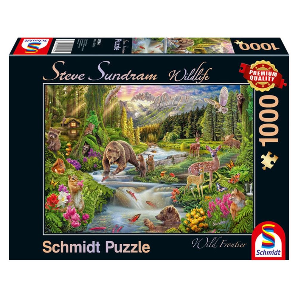 Schmidt Wildlife Wild Animals on The Edge of The Forest Jigsaw Puzzle - 1000 Pieces