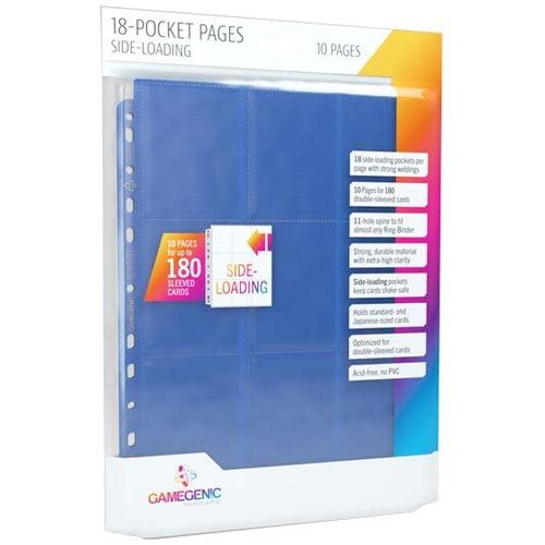 Gamegenic Sideloading 18-Pocket Pages 10 Sleeves - Blue