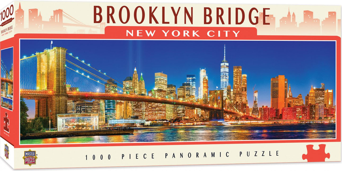 Masterpieces Puzzle City Panoramic Brooklyn Bridge NYC Puzzle 1000 piece jigsaw puzzle