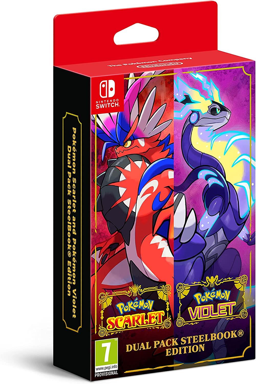 Pokemon Scarlet and Pokemon Violet Dual Pack SteelBook Edition Nintendo Switch Game